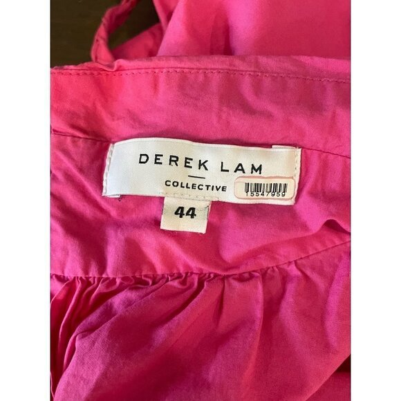 Derek Lam 10 Crosby Finn Ruffle Wrap Mini Dress Pink Womens Size 44 US 10 - Picture 12 of 15